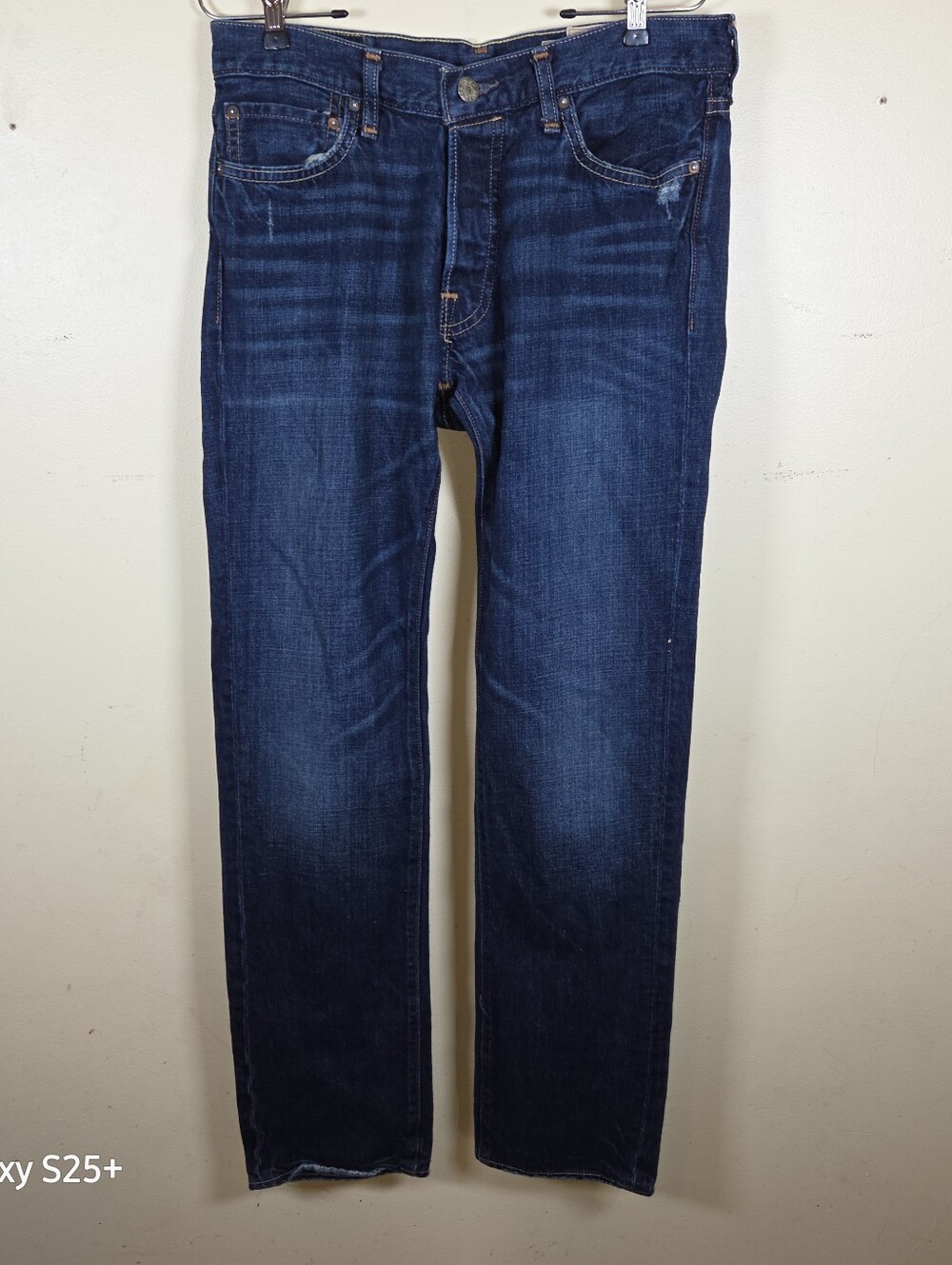 Hollister Huntington Jeans Womens 32x34 Blue Cotton Denim Straight Slim Low-Rise